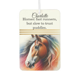 Vibrant-maned horse  car air freshener