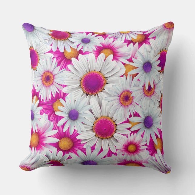 Vibrant Marguerite Blooming Cushion (Front)