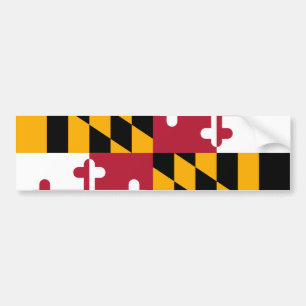 Vibrant Maryland State Flag Bumper Sticker