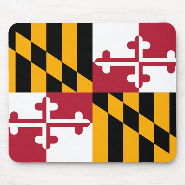 Vibrant Maryland State Flag Mouse Pad (Front)