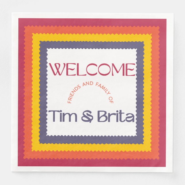 Vibrant Matching Colours with Purple Napkin (Front)