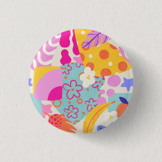 Vibrant Maxi Patchwork 3 Cm Round Badge