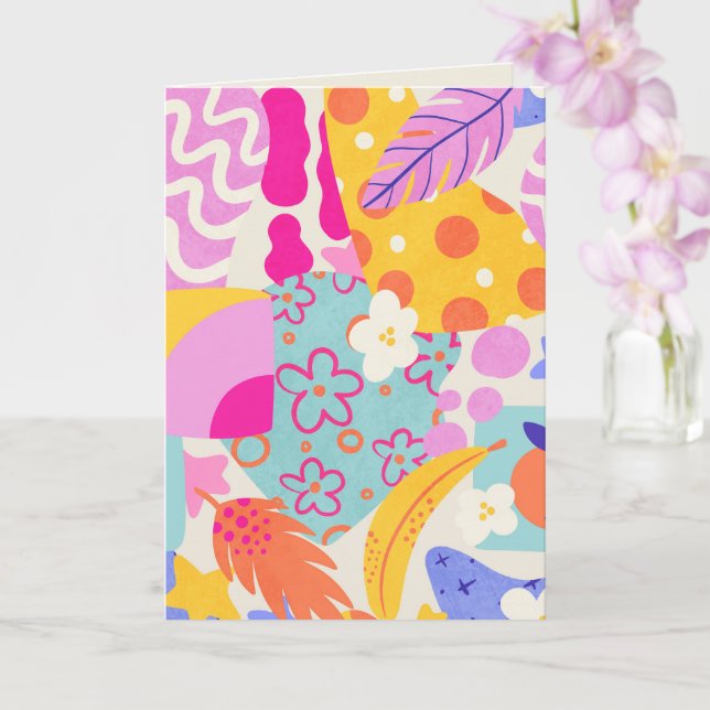 Vibrant Maxi Patchwork Card (Orchid)