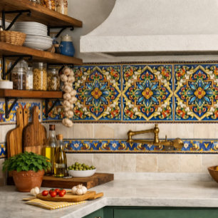 Vibrant Mediterranean Ceramic Tile