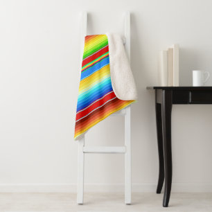 Vibrant Mexican Blanket Traditional Spanish Serape