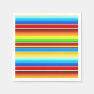 Vibrant Mexican Blanket Traditional Spanish Serape Napkin