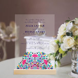 Vibrant Mexican Fiesta Style Rainbow Wedding Acrylic Invitations<br><div class="desc">Beautiful Invitation to celebrate Special occasions and festivals comes with digital and E-invitation as per your request. We would love to replicate our designs to make multiple products like rsvp cards, labels envelopes, and more. Customisation is available for ready to print on request at info@shamaurcreatif@gmail.com Look Forward to hearing from...</div>