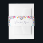Vibrant Mexican Fiesta Style Rainbow Wedding Invitation Belly Band<br><div class="desc">Beautiful Invitation to celebrate Special occasions and festivals comes with digital and E-invitation as per your request. We would love to replicate our designs to make multiple products like rsvp cards, labels envelopes, and more. Customisation is available for ready to print on request at info@shamaurcreatif@gmail.com. Look Forward to hearing from...</div>
