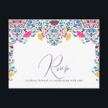 Vibrant Mexican Fiesta Style Rainbow Wedding Postcard<br><div class="desc">Beautiful Invitation to celebrate Special occasions and festivals comes with digital and E-invitation as per your request. We would love to replicate our designs to make multiple products like rsvp cards, labels envelopes, and more. Customisation is available for ready to print on request at info@shamaurcreatif@gmail.com. Look Forward to hearing from...</div>