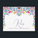 Vibrant Mexican Fiesta Style Rainbow Wedding Postcard<br><div class="desc">Beautiful Invitation to celebrate Special occasions and festivals comes with digital and E-invitation as per your request. We would love to replicate our designs to make multiple products like rsvp cards, labels envelopes, and more. Customisation is available for ready to print on request at info@shamaurcreatif@gmail.com. Look Forward to hearing from...</div>
