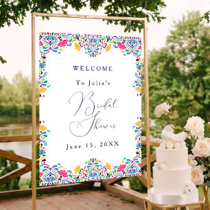 Vibrant Mexican Fiesta Style Rainbow Wedding Poster