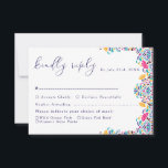 Vibrant Mexican Fiesta Style Rainbow Wedding RSVP Card<br><div class="desc">Beautiful Invitation to celebrate Special occasions and festivals comes with digital and E-invitation as per your request. We would love to replicate our designs to make multiple products like rsvp cards, labels envelopes, and more. Customisation is available for ready to print on request at info@shamaurcreatif@gmail.com. Look Forward to hearing from...</div>