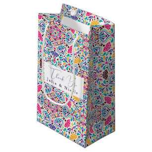 Vibrant Mexican Fiesta Style Rainbow Wedding Small Gift Bag