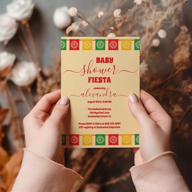 Vibrant Mexican Floral Baby Shower Invitation (Creator Uploaded)