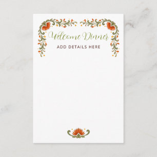 Vibrant Mexican Floral Fiesta Wedding Enclosure Card