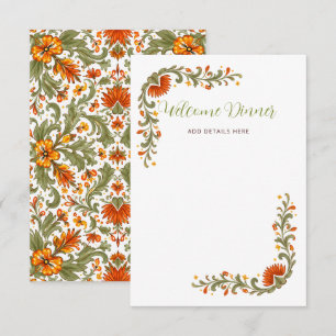 Vibrant Mexican Floral Fiesta Wedding Enclosure Card
