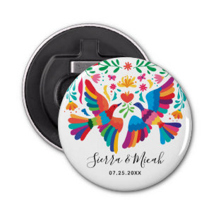 Vibrant Mexican Inspired Birds and Floral Bottle Opener