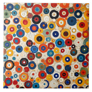 Vibrant Millefiori Elegant Pattern Ceramic Tile