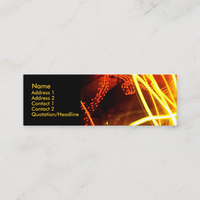Vibrant Mini Business Card (Front)