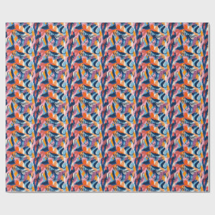 Vibrant Modern Abstract Shapes Pattern Wrapping Paper