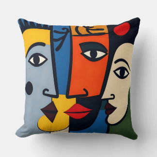 Vibrant Modern Art Cushion