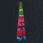 Vibrant modern fine art abstract multi coloured tie<br><div class="desc">Vibrant modern art abstract tie is a sophisticated fine art image.  The original artwork that this design is developed from was made with printing ink on card to give the appearance of contemporary stained glass.</div>