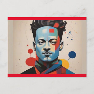 Vibrant Modern Man Postcard