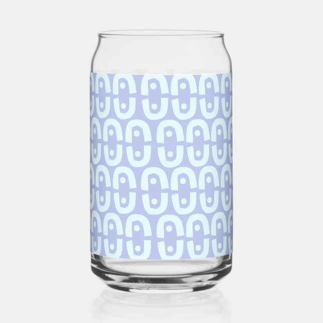 Vibrant Modern Pattern with Bold Colour Shapes Can Glass (Front)