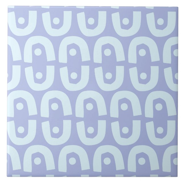 Vibrant Modern Pattern with Bold Colour Shapes Ceramic Tile (Front)