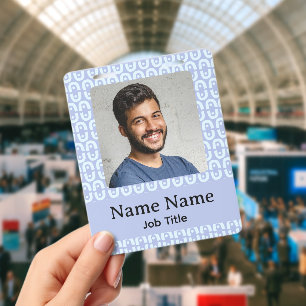 Vibrant Modern Pattern with Bold Colour Shapes ID Badge