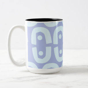 Vibrant Modern Pattern with Bold Colour Shapes Two-Tone Coffee Mug