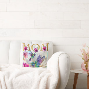 Vibrant Mom Hummingbird Gift Cushion