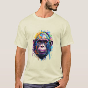 Vibrant Monkey Face T-Shirt