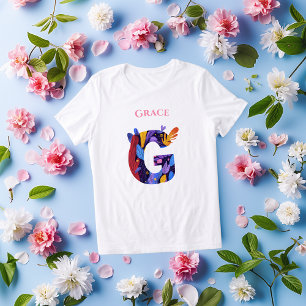 Vibrant Monogram - Letter G   Artistic Birthday  Tri-Blend Shirt