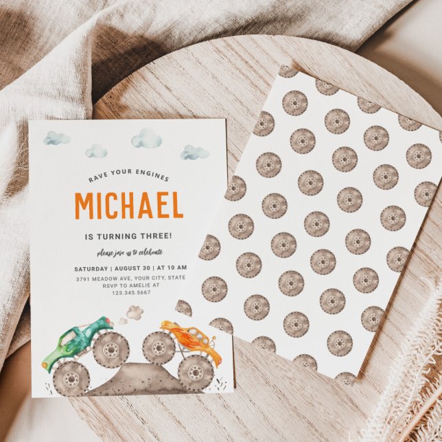 Vibrant Monster Truck Invitation (Creator Uploaded)