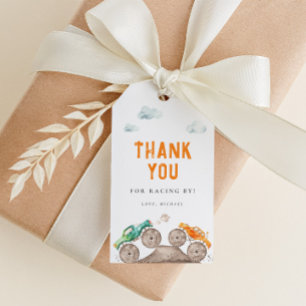 Vibrant Monster Trucks Birthday Gift Tags