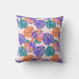Vibrant Monstera Medley Cushion