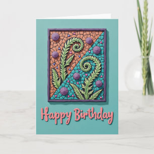 Vibrant Mosaic Birthday Card