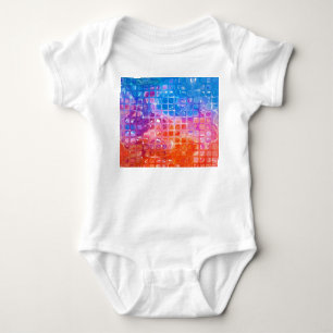 Vibrant Mosaic: Multicolored Abstract Background Baby Bodysuit