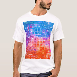 Vibrant Mosaic: Multicolored Abstract Background T-Shirt