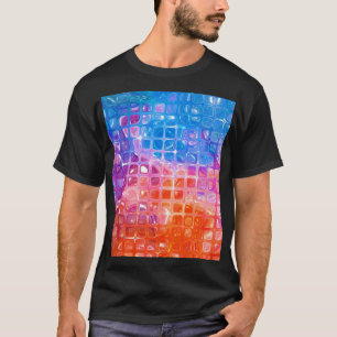 Vibrant Mosaic: Multicolored Abstract Background T-Shirt
