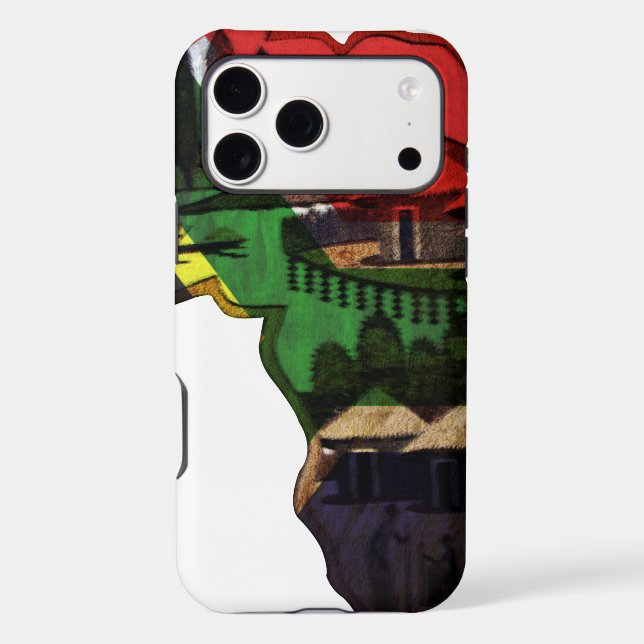 Vibrant Mosaic of Africa: Decorative Pattern Art  (Back)