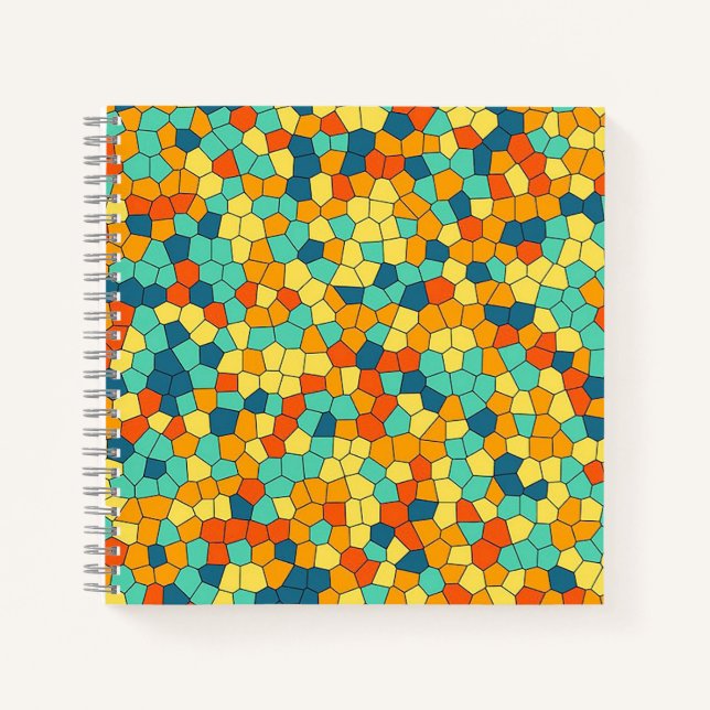 Vibrant mosaic pattern notebook (Front)
