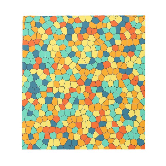 Vibrant mosaic pattern notepad (Front)