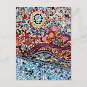 Vibrant Mosaic Wall Art Postcard