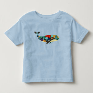 Vibrant Mosaic Whale Toddler T-Shirt