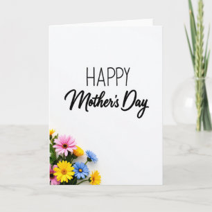 Vibrant Mothers Day Floral Card