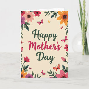 Vibrant Mothers Day Joy Card