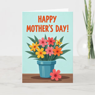 Vibrant Mothers Day Plant Card