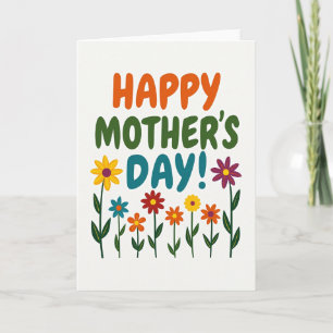 Vibrant Mothers Day Spring Card